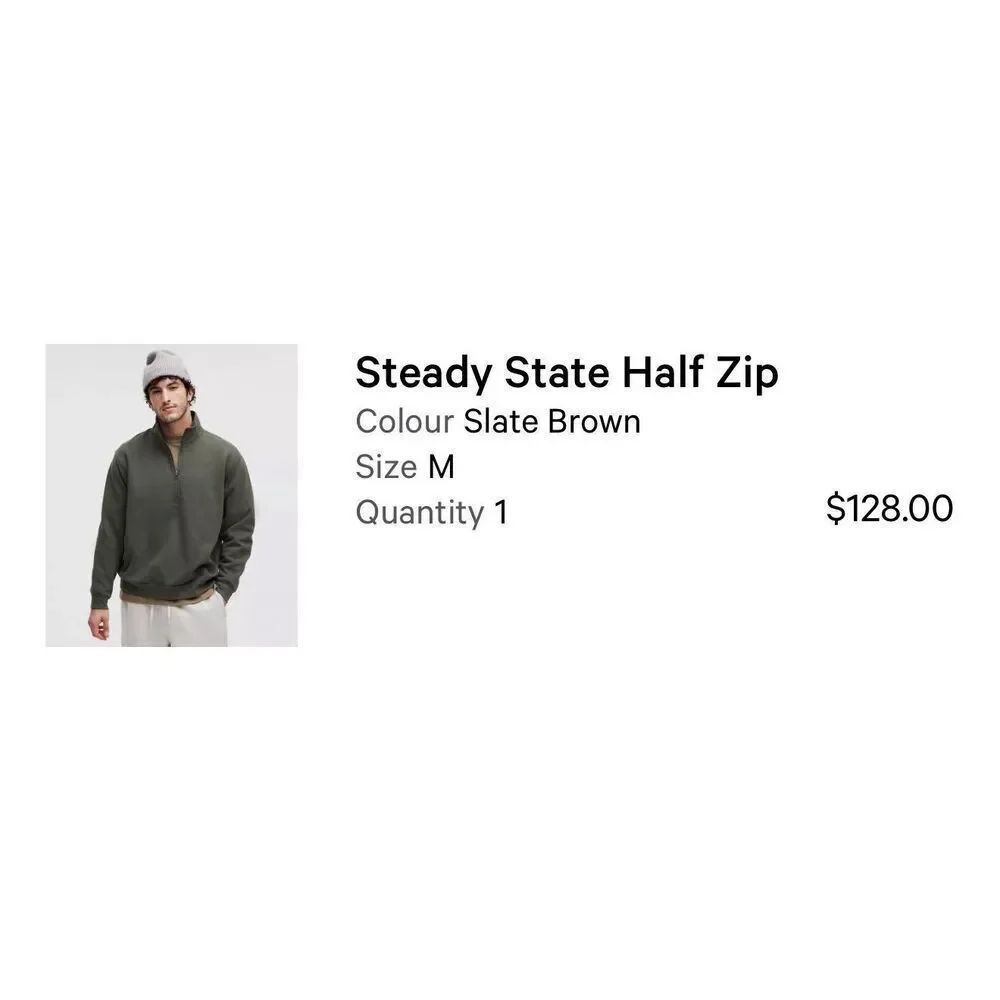 Lululemon steady state half zip